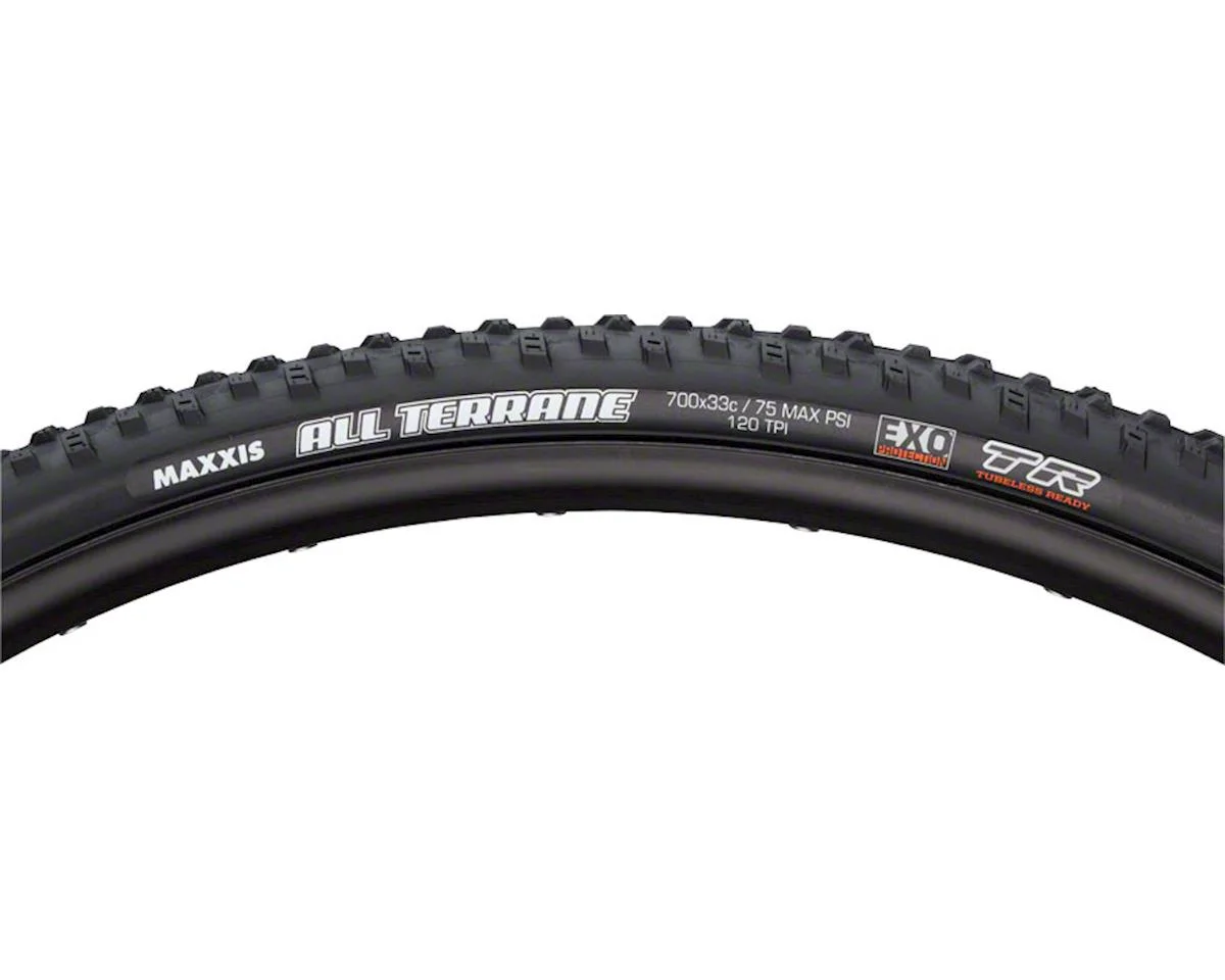 Maxxis All Terrane Tubeless Cross Tire (Black) (700c) (33mm) (Dual/EXO)